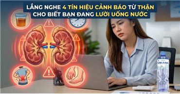 Lắng nghe 4 tín hiệu cảnh báo từ thận cho biết bạn đang lười uống nước