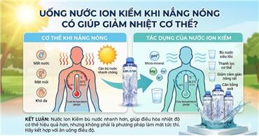 UỐNG NƯỚC ION KIỀM KHI NẮNG NÓNG CÓ GIÚP GIẢM NHIỆT CƠ THỂ?